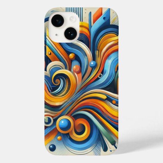 鮮やか抽象芸術iPhoneケース Case-Mate iPhoneケース (裏面)