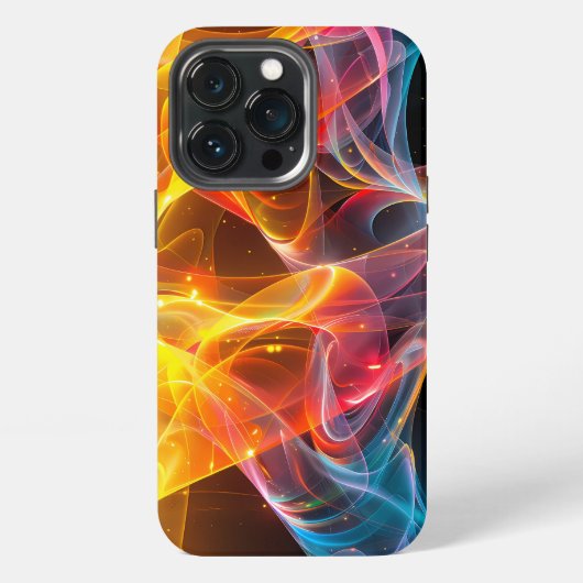 鮮やか抽象芸術iPhoneケース iPhoneケース (裏面)