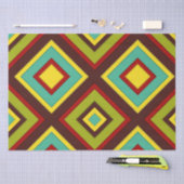 鮮やか数々の斜ストライプ線 薄葉紙 (クラフト)