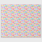 鮮やか数々の色モダン幾何矢印パターン ラッピングペーパー (フラット)