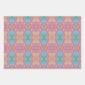 鮮やか数々の色抽象デザイン ラッピングペーパーシート (正面2)