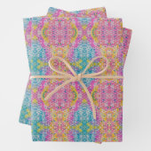 鮮やか数々の色抽象デザイン ラッピングペーパーシート (インサイチュ)