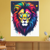 鮮やか数々の色抽象芸術 キャンバスプリント (インサイチュ (リビング))