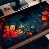 鮮やか日本のフローラプリントスタイルラージ デスクマット