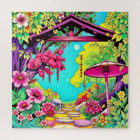鮮やか日本の庭 ジグソーパズル (縦)