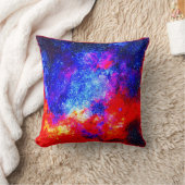 鮮やか星雲の色。買今 クッション (ブランケット)