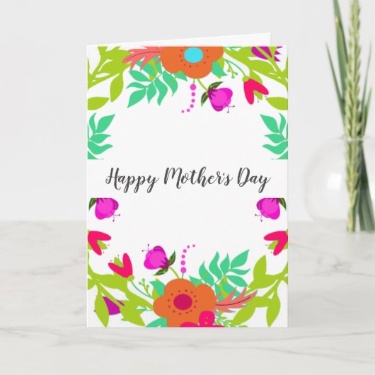 鮮やか春フローラカスタムリース母の日 シーズンカード (正面)