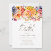 鮮やか春フローラブライダルシャワー 招待状 (正面)