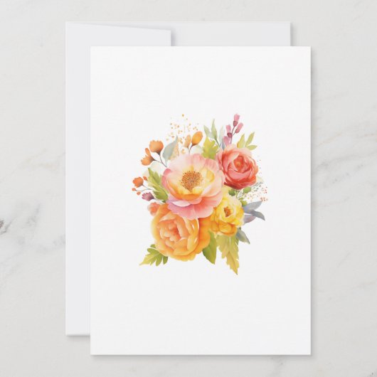 鮮やか春フローラ30th誕生日パーティー 招待状 (裏面)