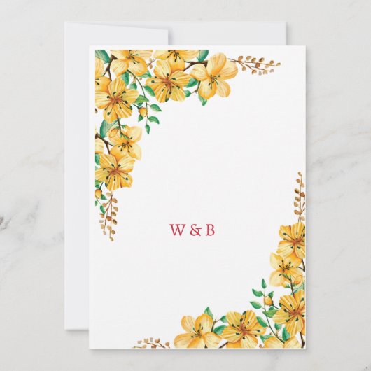 鮮やか春招待状 招待状 (裏面)