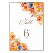 鮮やか春結婚フローラの表番号 テーブルナンバー (正面)