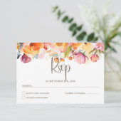 鮮やか春結婚フローラ 出欠カード (スタンド正面)
