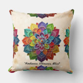 『鮮やか曼荼羅の創造』 クッション (正面)