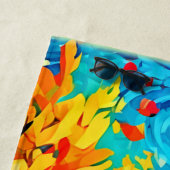 鮮やか月への森の道 ビーチタオル (インサイチュ)