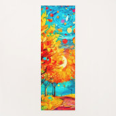 鮮やか月への森の道 ヨガマット (正面)