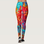 鮮やか月への森の道 レギンス (裏面)