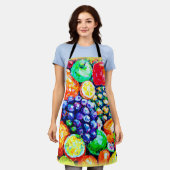 鮮やか果実の色。買今 エプロン (着用した状態)