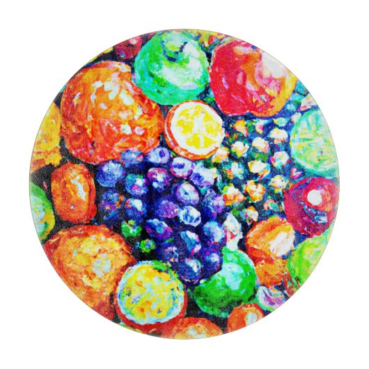 鮮やか果実の色。買今 カッティングボード (正面)