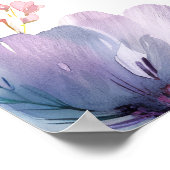 鮮やか水彩歓迎ブライダル標識 ポスター (角)