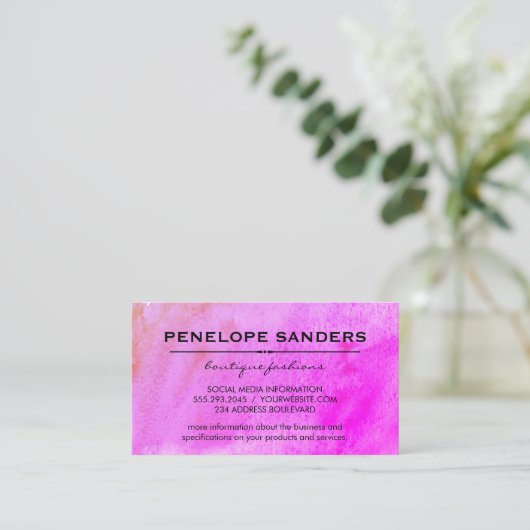 鮮やか水彩表現 名刺 (スタンド正面)