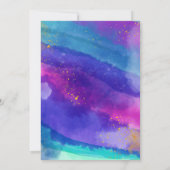 鮮やか水結婚色 招待状 (裏面)