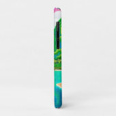鮮やか海の波とヤシの木の芸術 Case-Mate iPhoneケース (裏面/左)