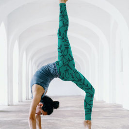 鮮やか海パターンレギンスデザイン レギンス