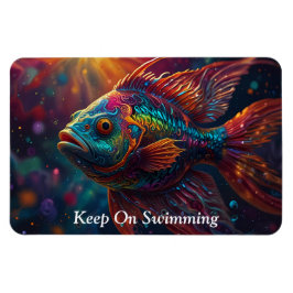 鮮やか海ライフカラフル：魚の泳ぎ マグネット