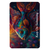 鮮やか海ライフカラフル：魚の泳ぎ マグネット (縦)