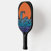 鮮やか海波とピックボールパドルの夕日 ピックルボールラケット (左)