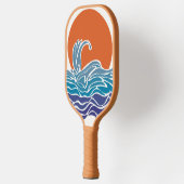 鮮やか海波&サンセットピックボールパドル。 ピックルボールラケット (左)