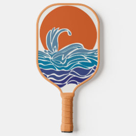 鮮やか海波&サンセットピックボールパドル。 ピックルボールラケット