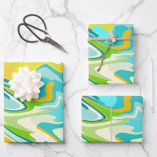 鮮やか海 ラッピングペーパーシート (正面)