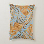 鮮やか熱帯の花カラフル：継ぎ目。 アクセントクッション (裏面(縦))