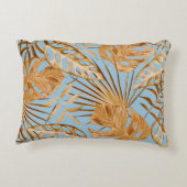 鮮やか熱帯の花カラフル：継ぎ目。 アクセントクッション (裏面)