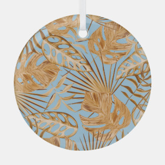 鮮やか熱帯の花カラフル：継ぎ目。 ガラスオーナメント