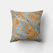 鮮やか熱帯の花カラフル：継ぎ目。 クッション (裏面)