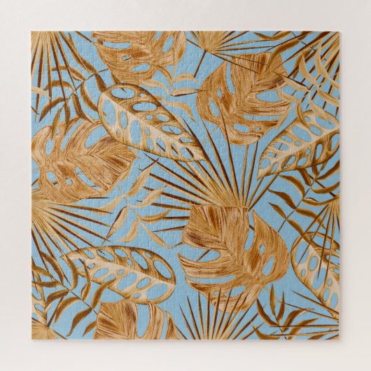 鮮やか熱帯の花カラフル：継ぎ目。 ジグソーパズル (縦)