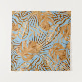 鮮やか熱帯の花カラフル：継ぎ目。 タペストリー (正面(横))