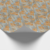 鮮やか熱帯の花カラフル:継ぎ目。 ラッピングペーパー (角)