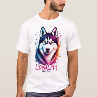 鮮やか犬 Tシャツ