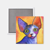 鮮やか猫3絵画種 マグネット (正面/裏面)