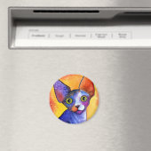 鮮やか猫3絵画種 マグネット (インサイチュ (食洗機))