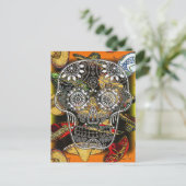 鮮やか献上品： Mexican Day of the Dead Digital ポストカード (スタンド正面)