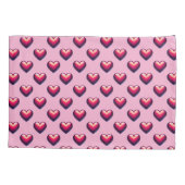 鮮やか白熱［赤熱］光を放つハート 枕カバー (裏面)