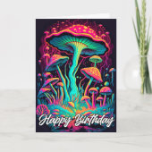 鮮やか白熱［赤熱］光を放つ林イラストレーション カード (正面)