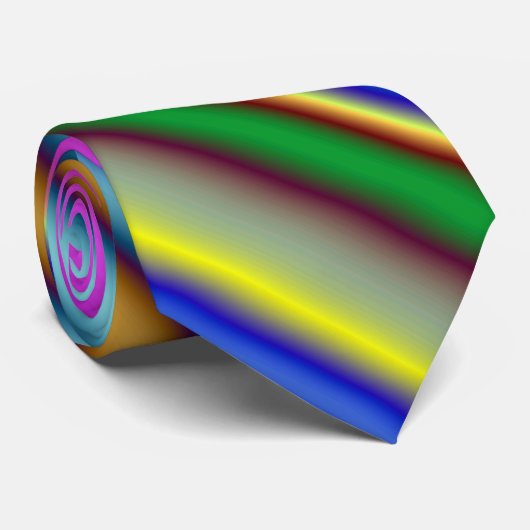 鮮やか目に色の数々の付いたストライプパターン ネクタイ (ロール)