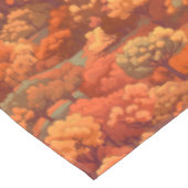 鮮やか秋ツリーイラストレーション – 秋の森 テーブルクロス (アングル)