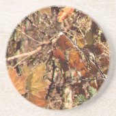 鮮やか秋フォレスト自然カモフラージュデコール コースター (正面)