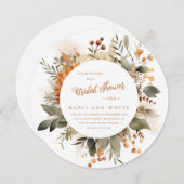 鮮やか秋フローラブライダルシャワー 招待状 (正面/裏面)